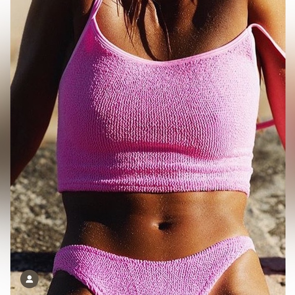 🎆Hunza G🎆 Strap Bikini in FUCHSIA (darker pink than cover image) - NWT